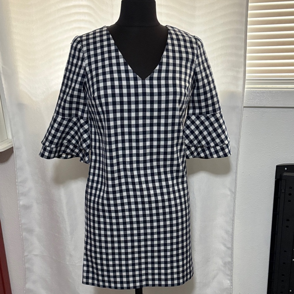 Black and White Checkered Women's Top